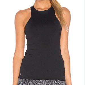 STRUT THIS Bowie Tank Top - Black - Small High Neck - Workout Yoga